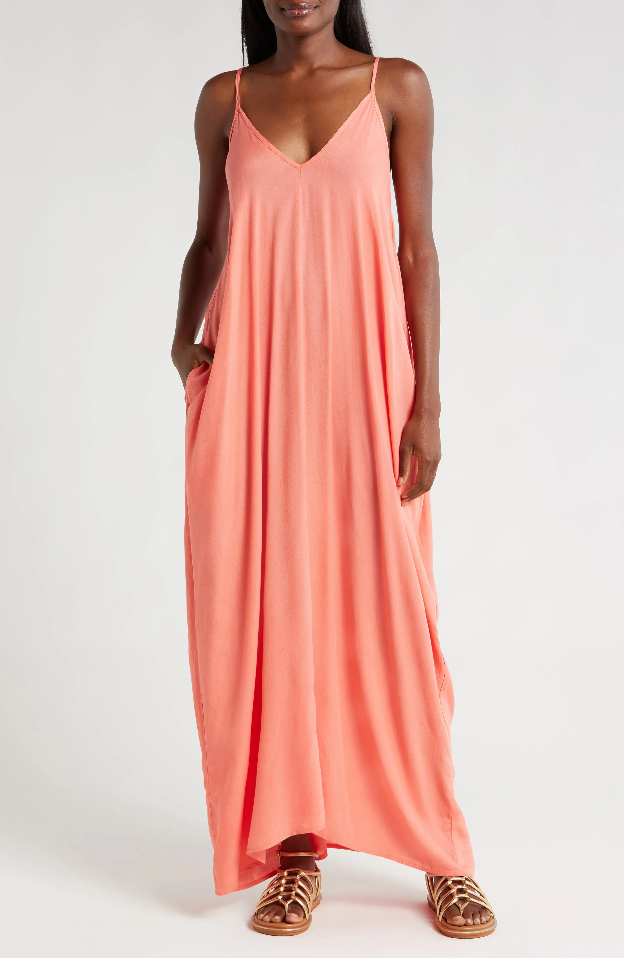 4 Comfy V-Back Cover-Up Maxi Dress