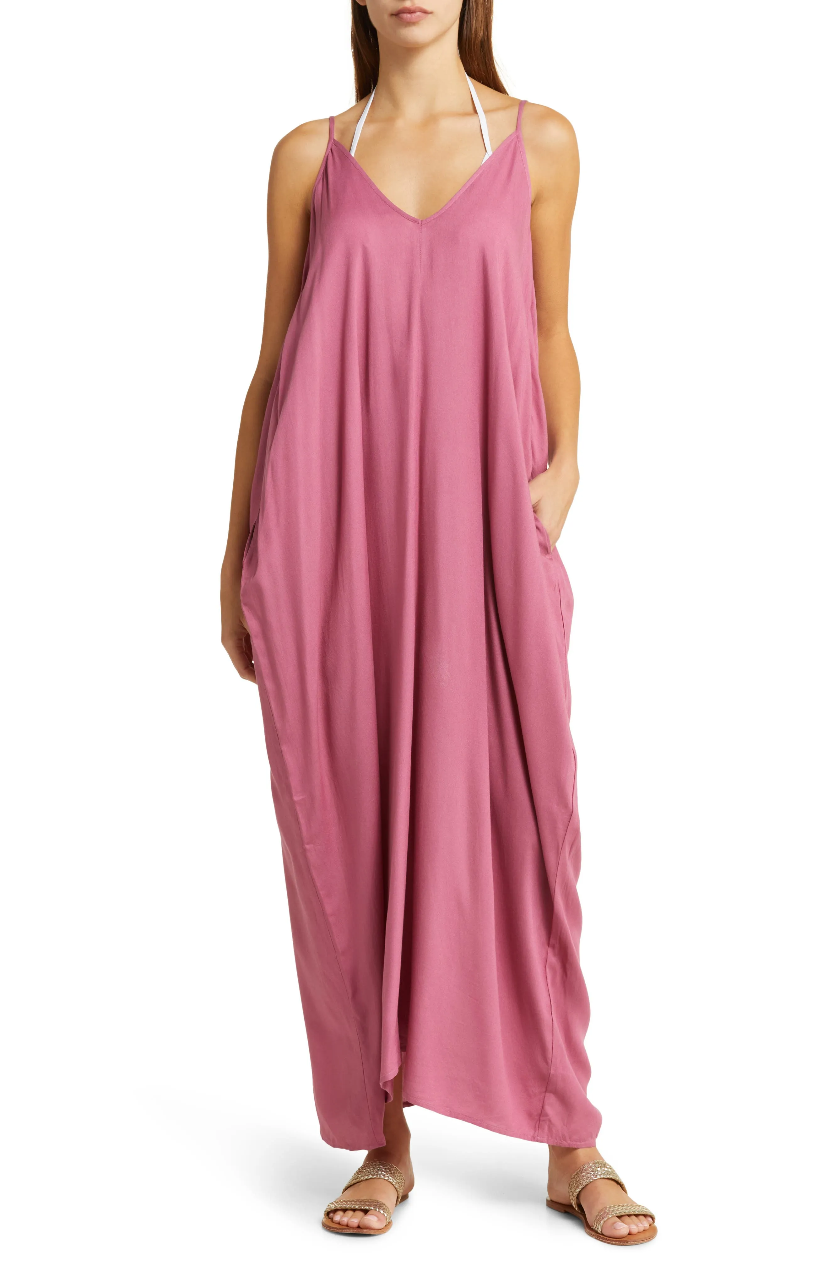 4 Comfy V-Back Cover-Up Maxi Dress