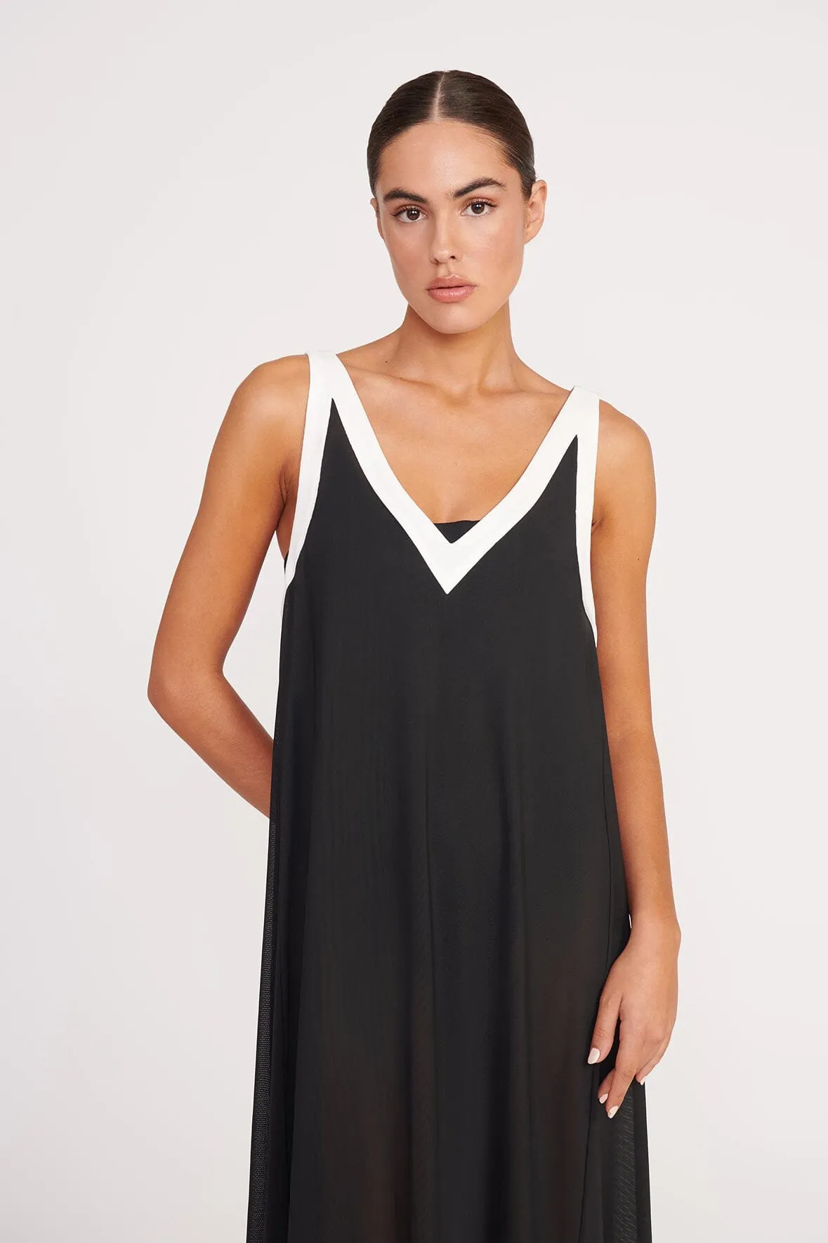 AVELINE COVERUP DRESS | BLACK WHITE