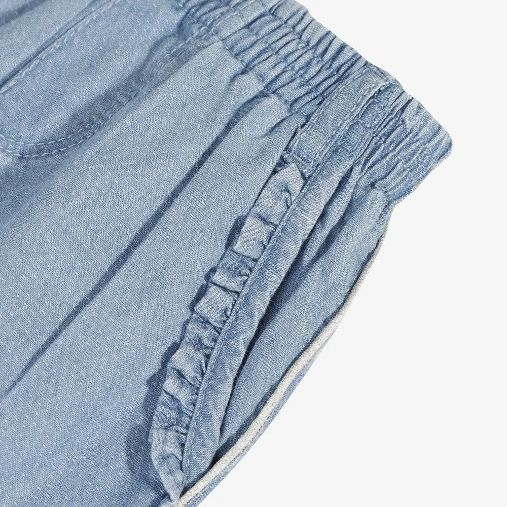 Baby girl light blue denim joggers