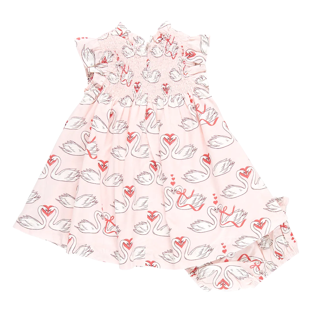 Baby Girls Stevie Dress Set - Swan Love
