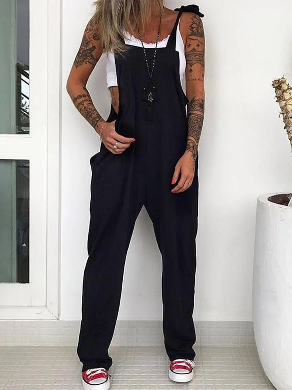Black classic overalls