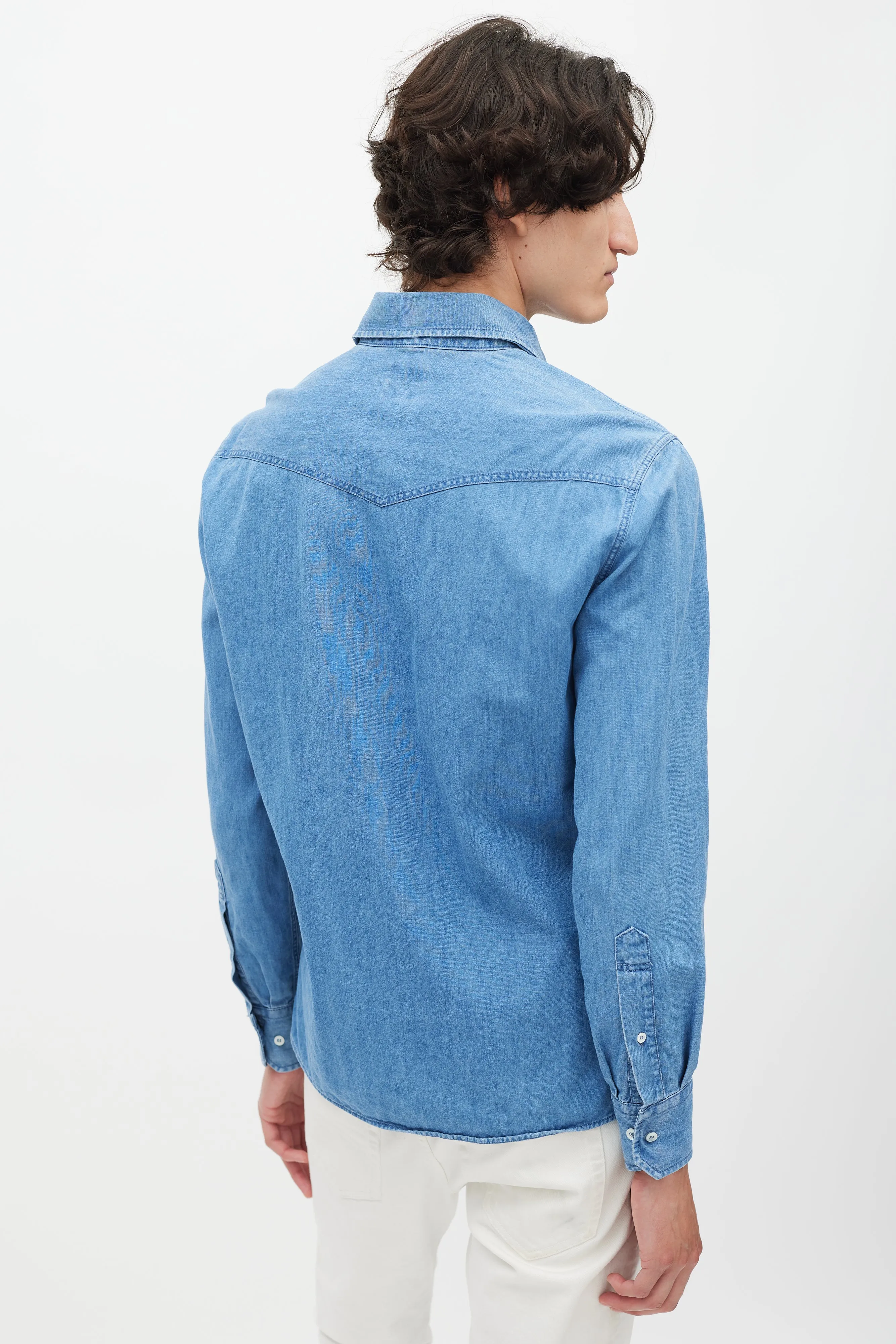 Blue Denim Western Shirt