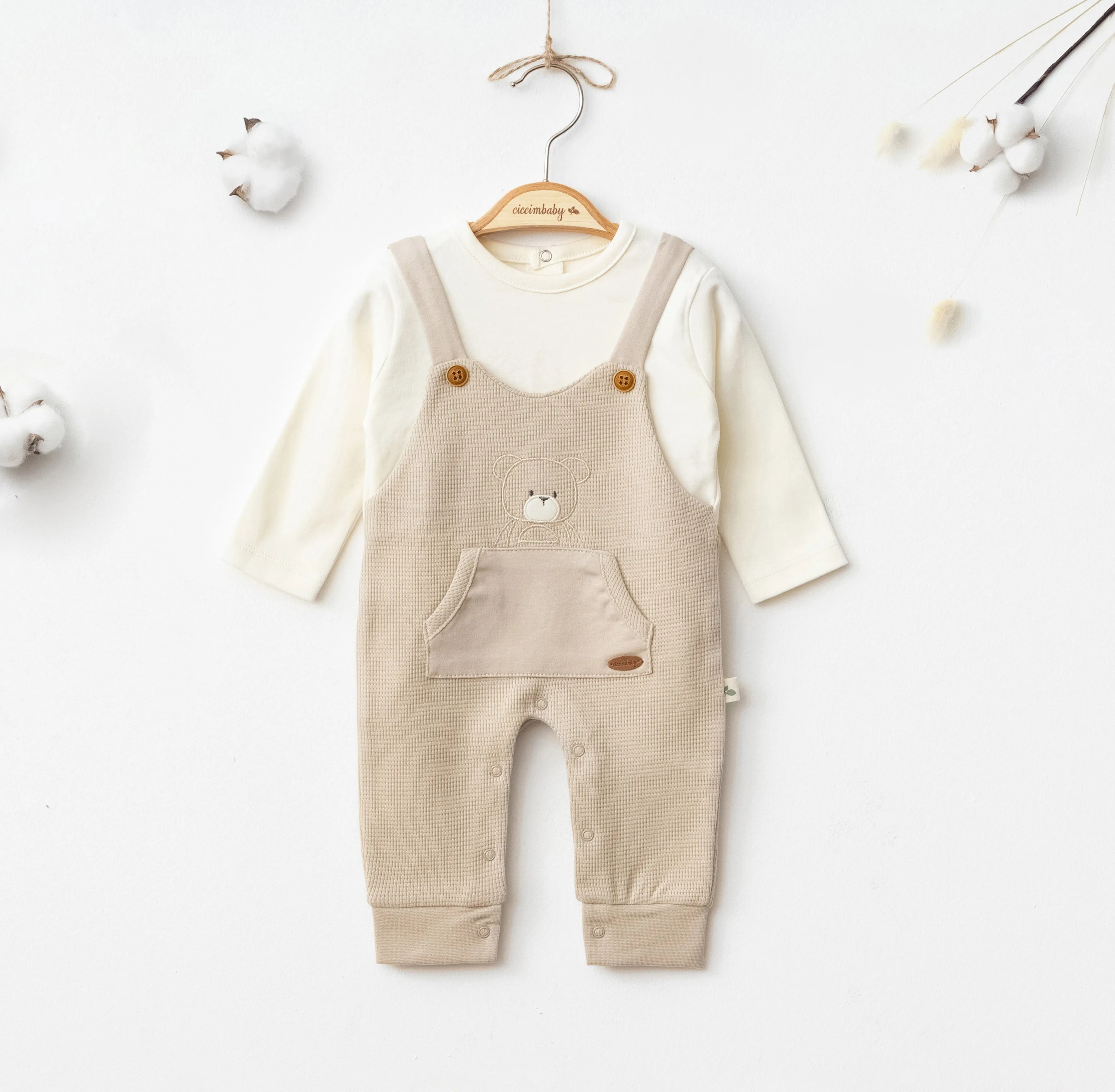 Brown Teddy Overalls
