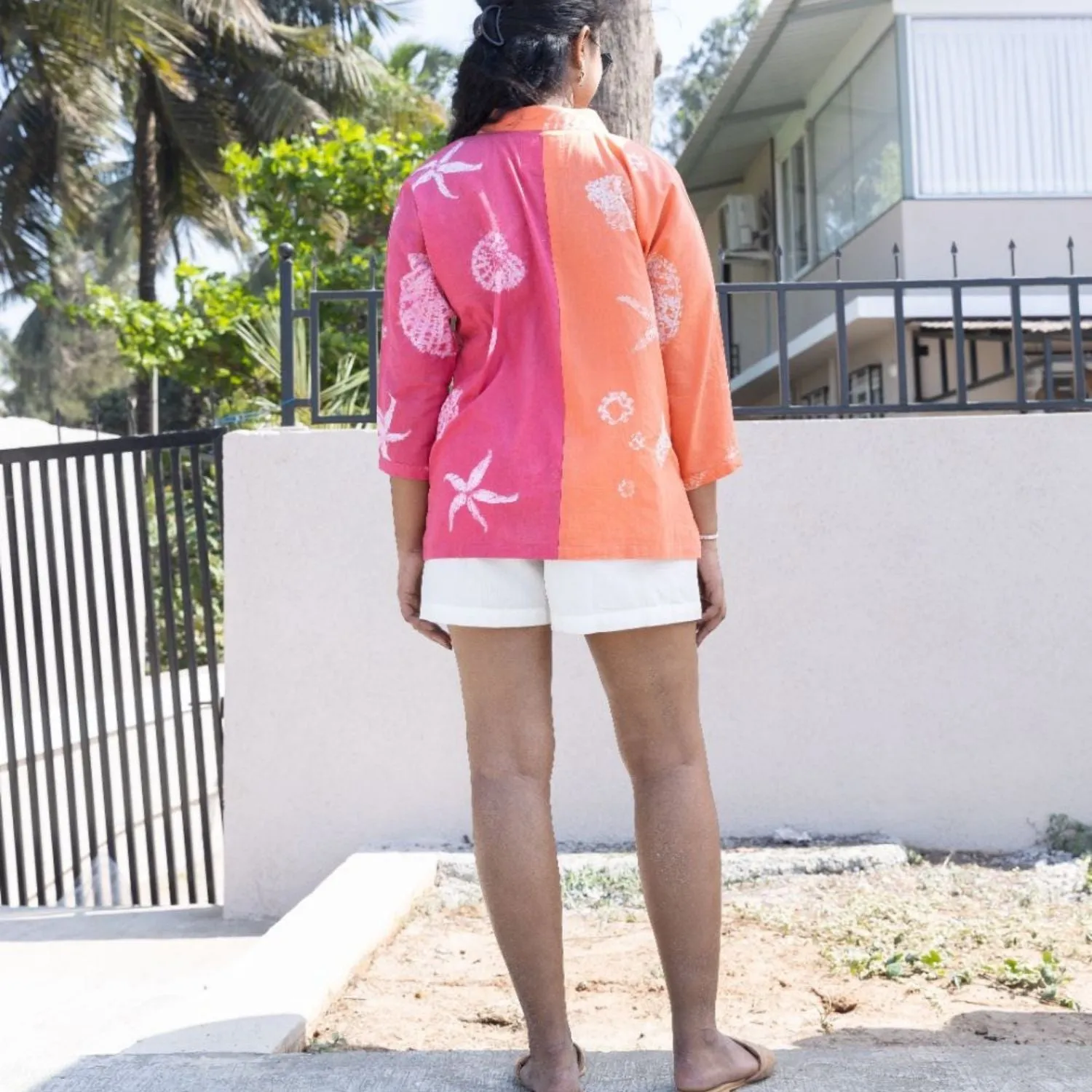 Button Down Top for Women | Shibori-Crafted | Cotton | Effortlessly Cool