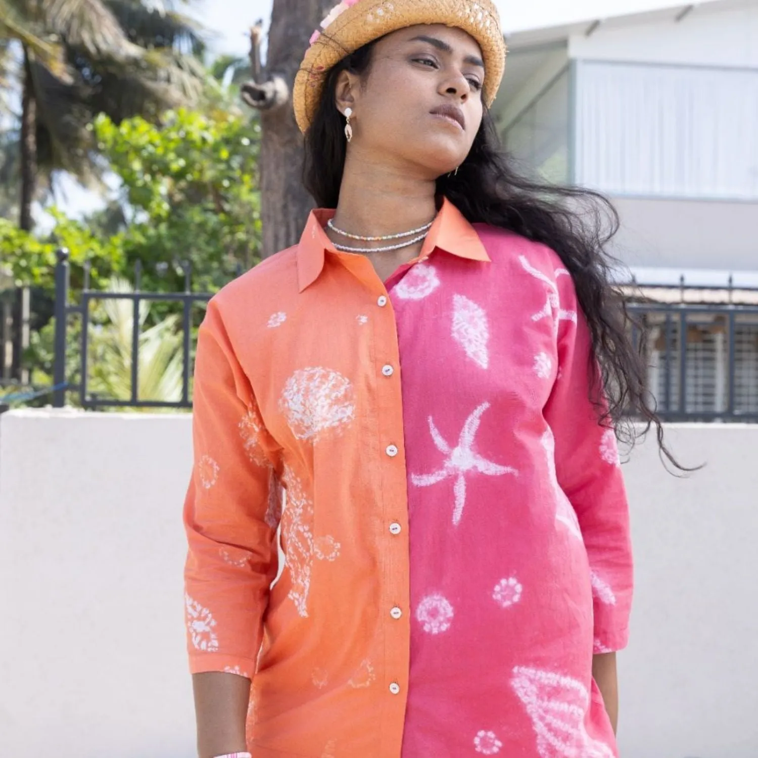 Button Down Top for Women | Shibori-Crafted | Cotton | Effortlessly Cool