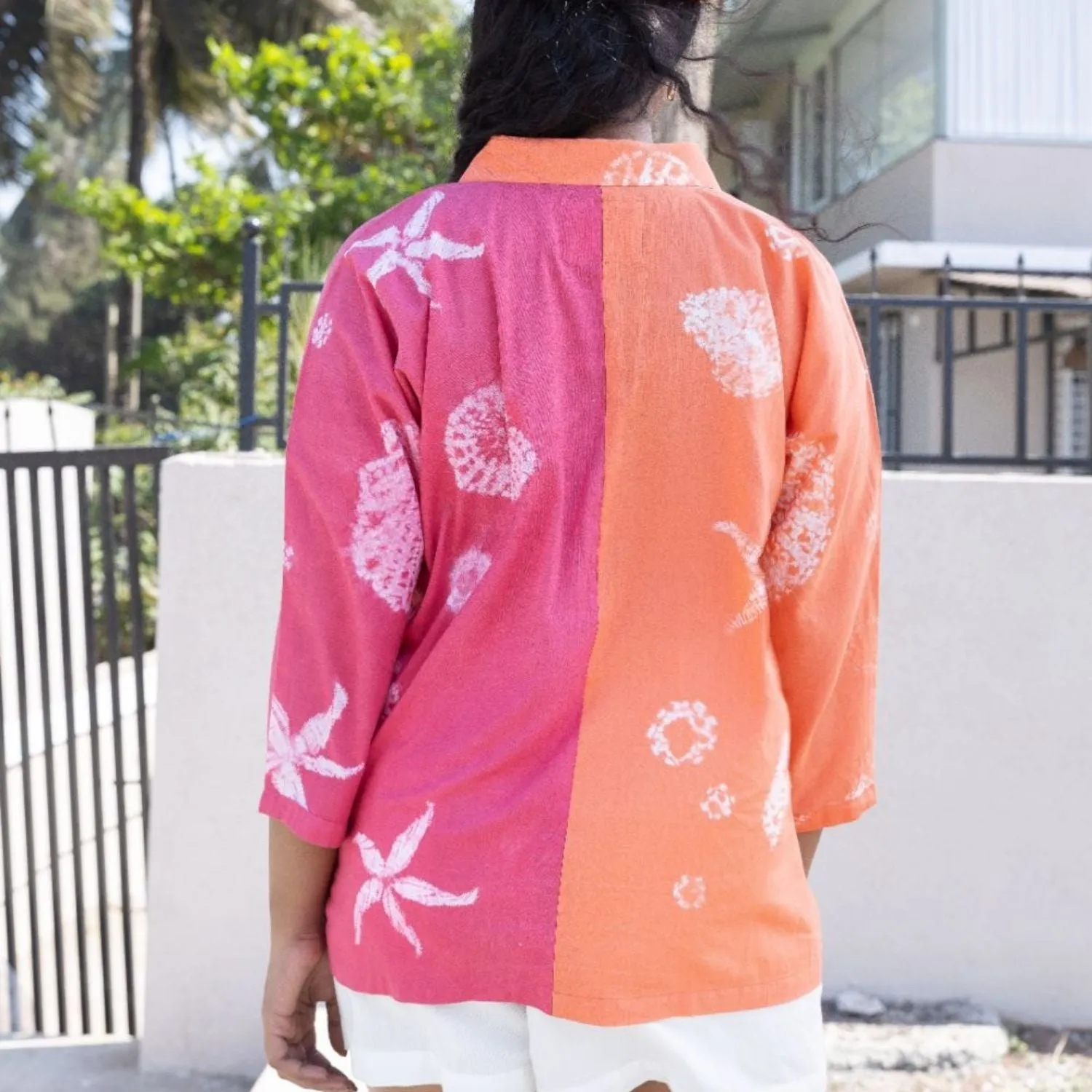 Button Down Top for Women | Shibori-Crafted | Cotton | Effortlessly Cool