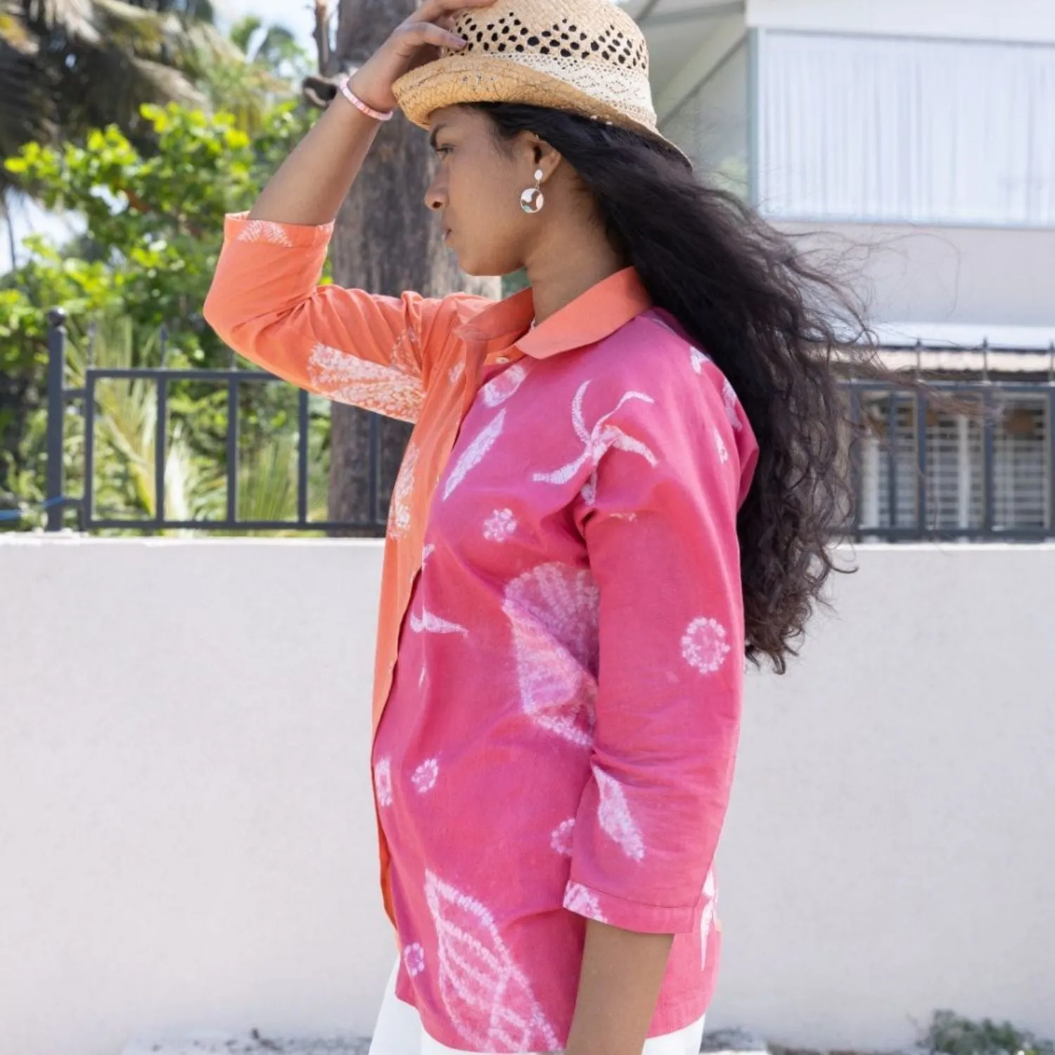 Button Down Top for Women | Shibori-Crafted | Cotton | Effortlessly Cool