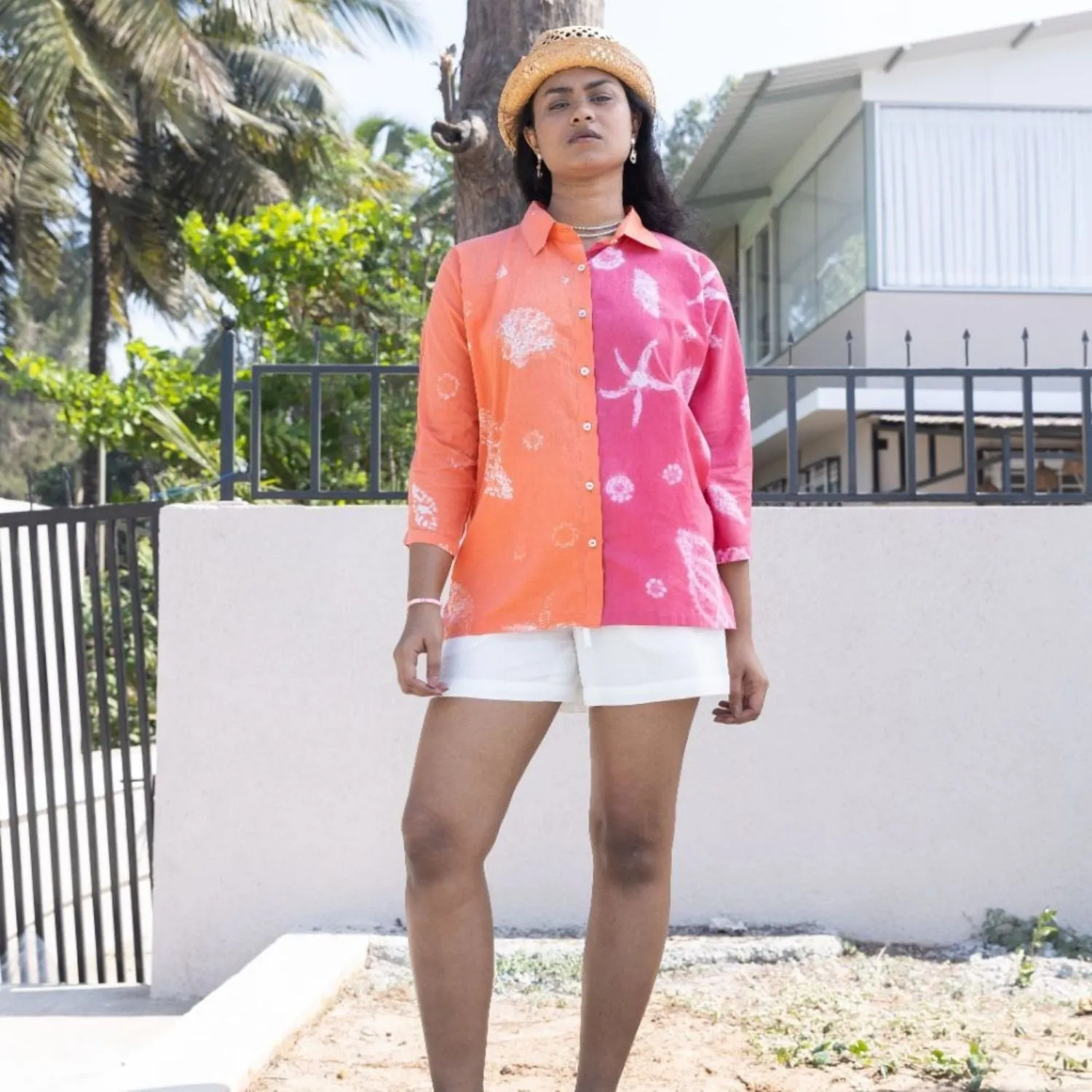 Button Down Top for Women | Shibori-Crafted | Cotton | Effortlessly Cool