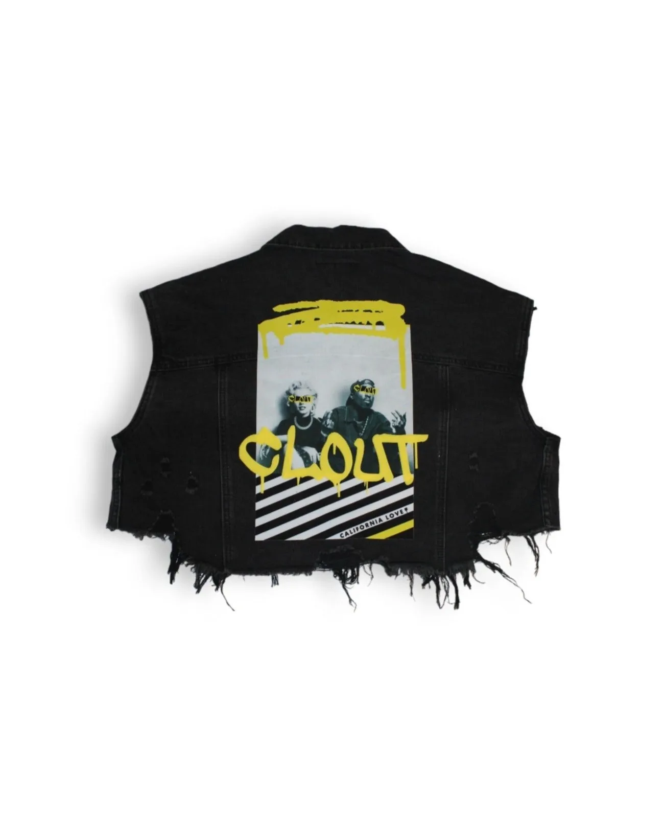 CLOUT Crop Denim Vest