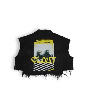 CLOUT Crop Denim Vest