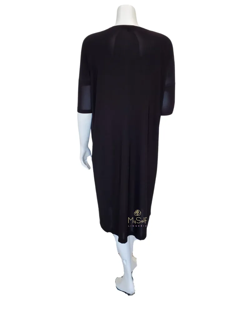 CVRUP-B Black Swim Cover Up Dress