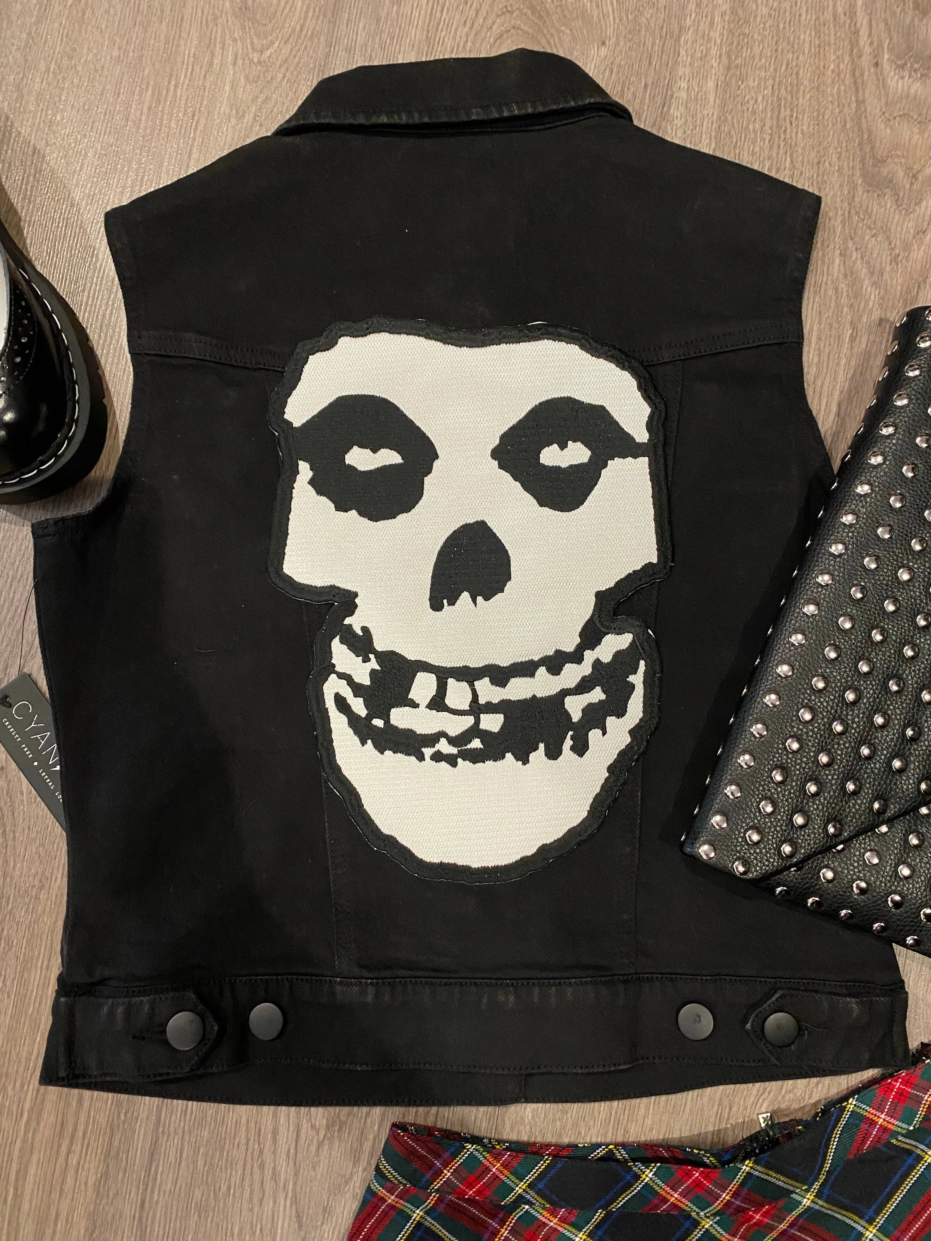 Cyanide Runaway Black Denim Vest