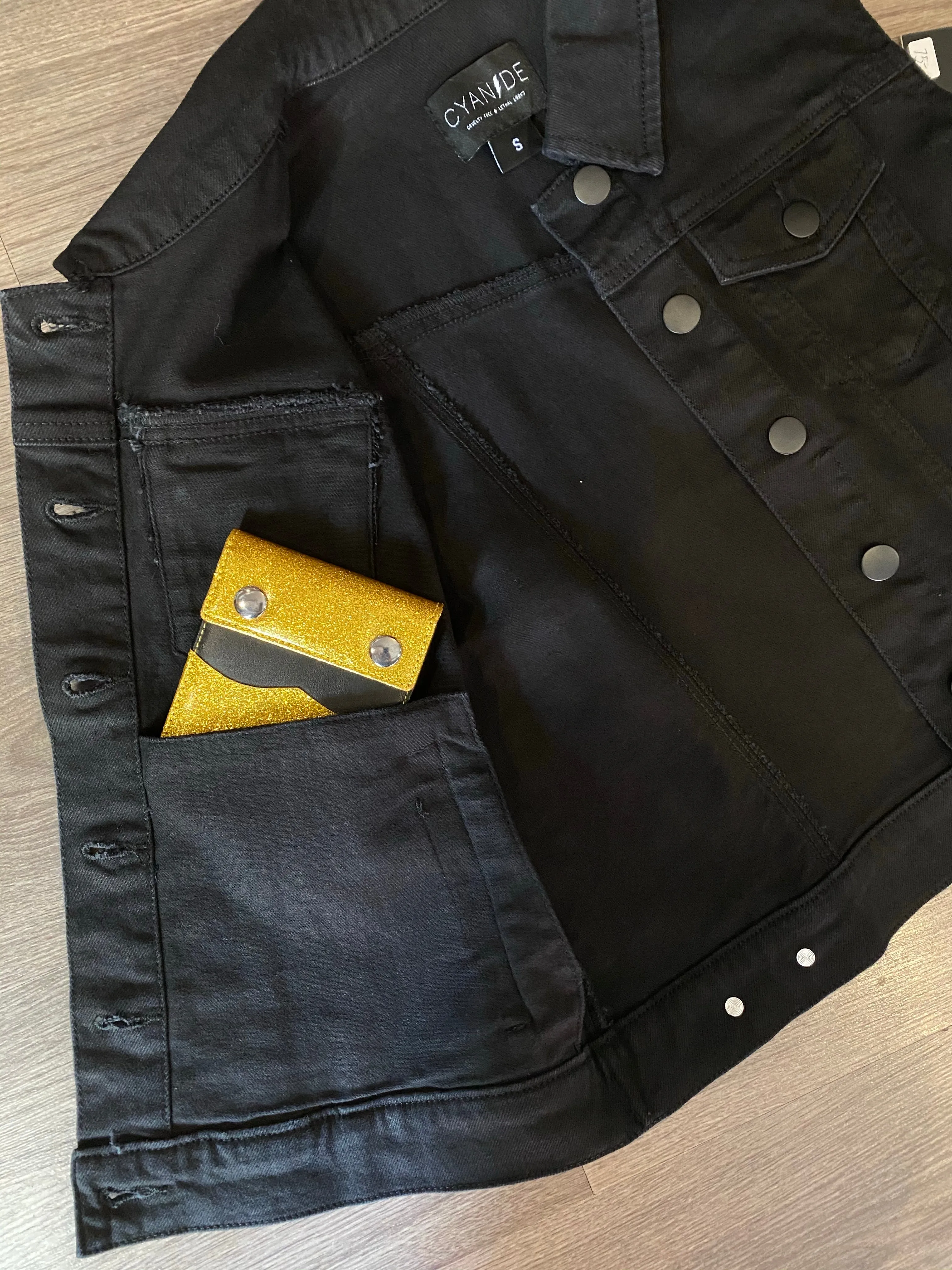 Cyanide Runaway Black Denim Vest
