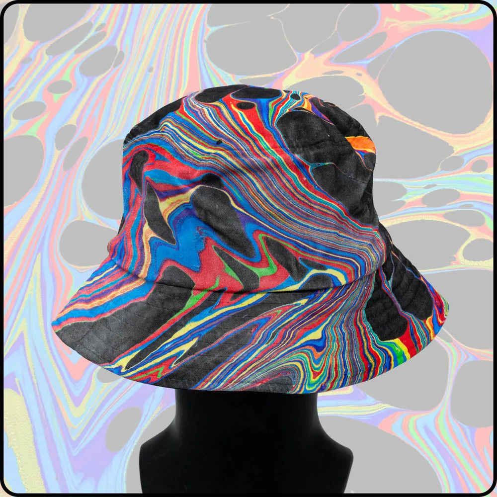 Dark Rainbow RGB Hydro-Dipped Bucket Hat