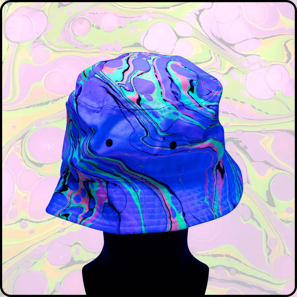 Disco Kitty UV Hydro-Dipped Bucket Hat