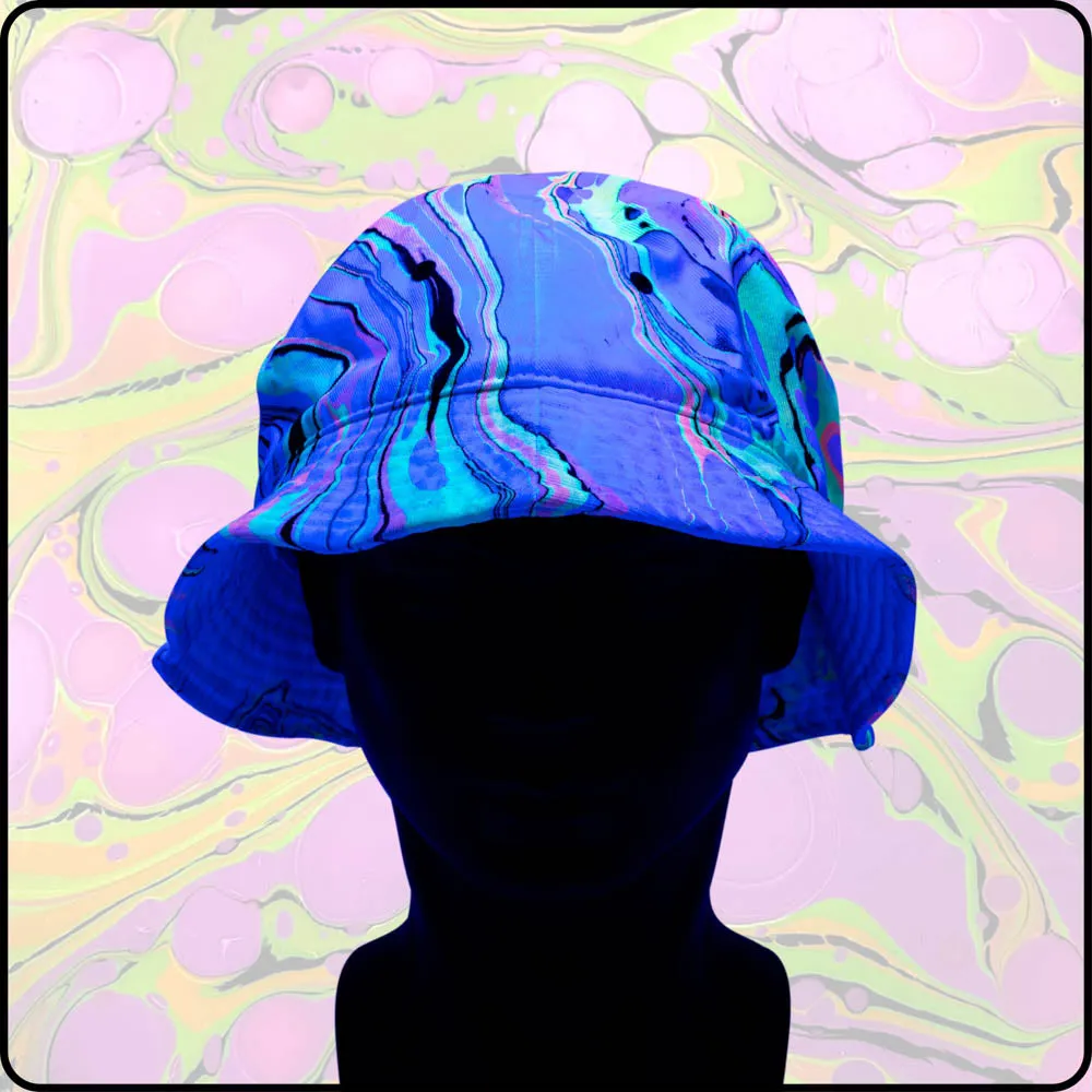 Disco Kitty UV Hydro-Dipped Bucket Hat