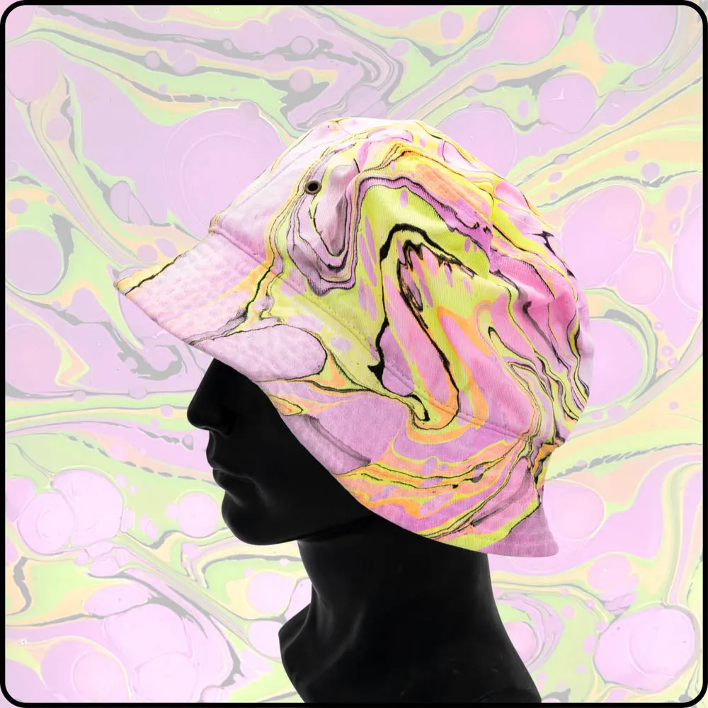 Disco Kitty UV Hydro-Dipped Bucket Hat