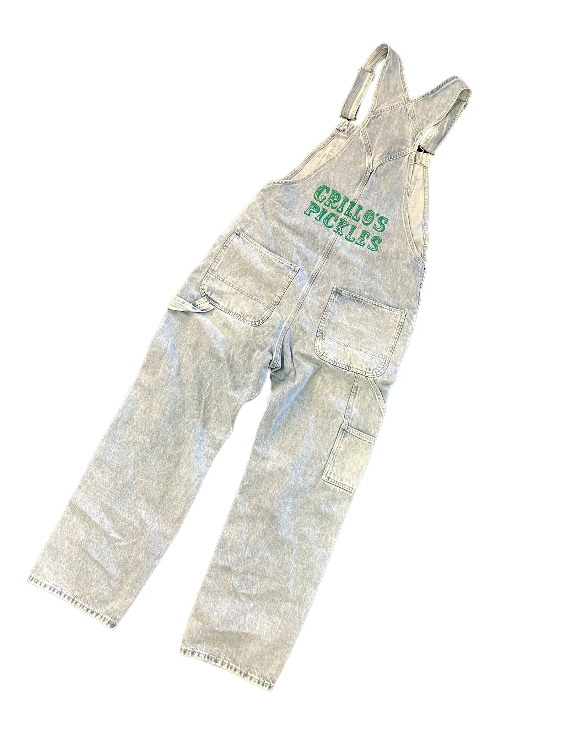 Grillo's x W G 'Chill Pickle' Painted Overalls