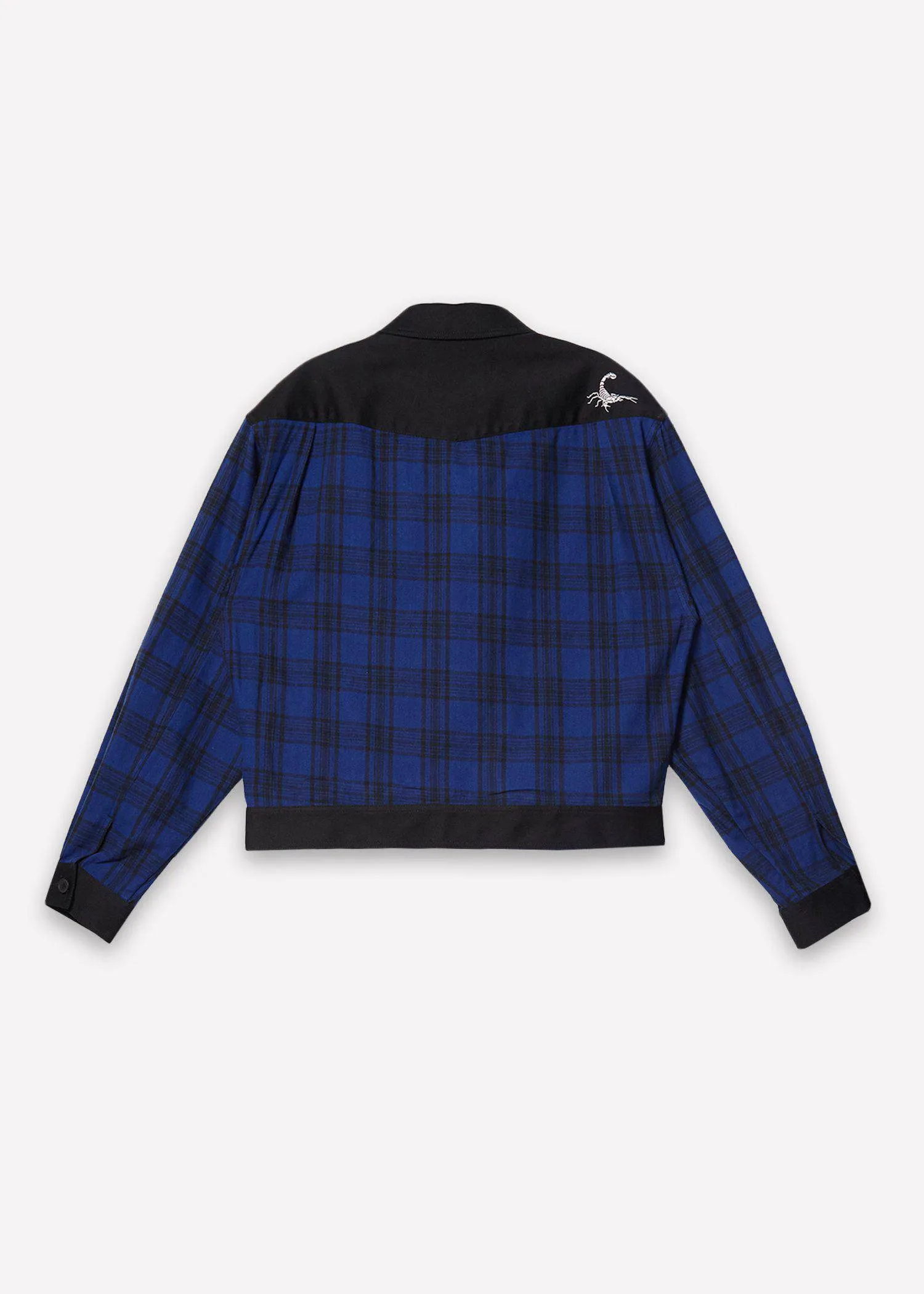 Men's Plaid Shirt Jacket in Blue