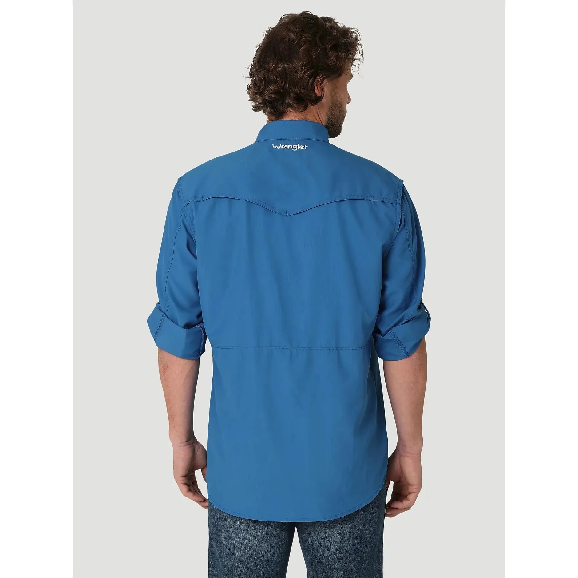 Men's Wrangler Performance Snap Long Sleeve Solid Shirt 112323767