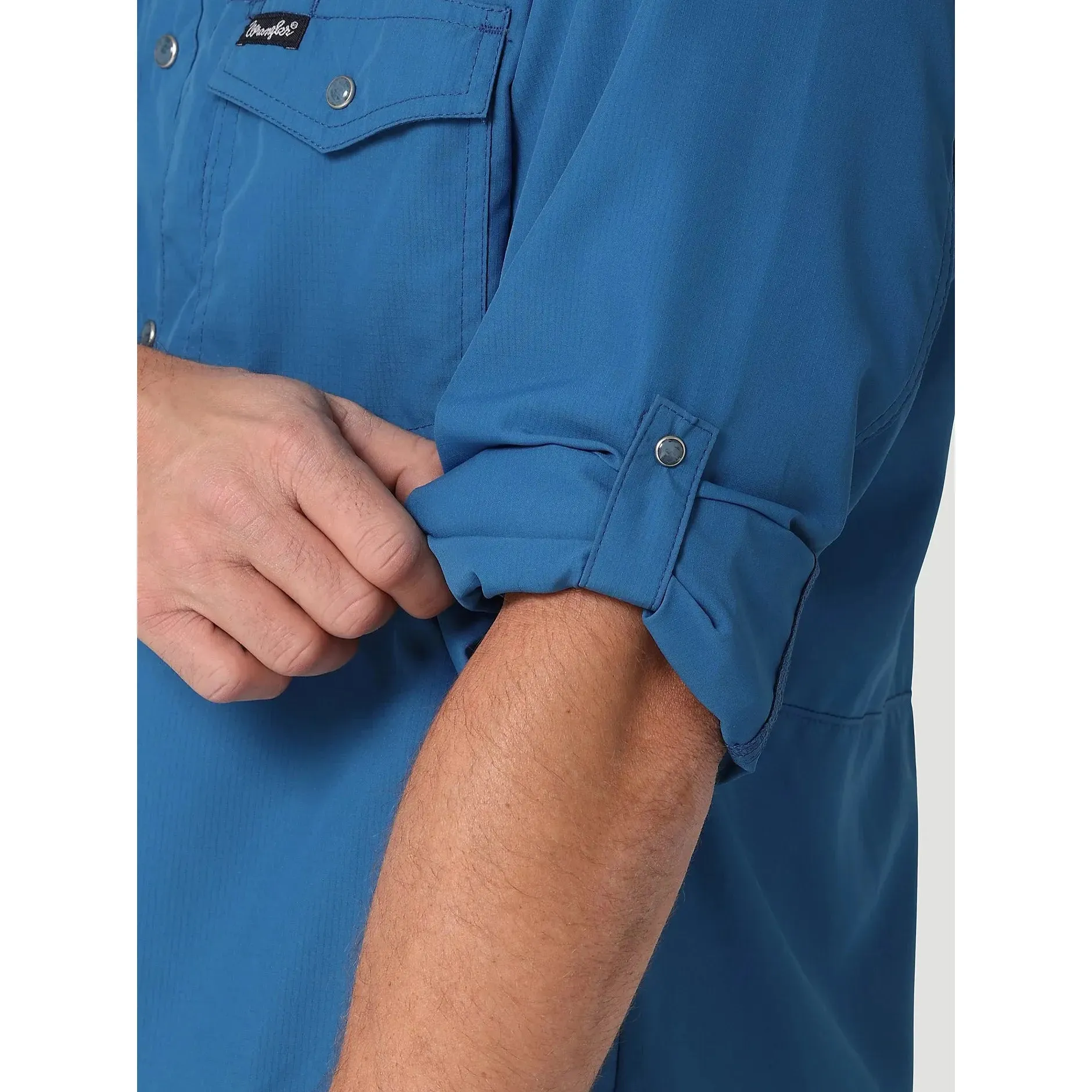 Men's Wrangler Performance Snap Long Sleeve Solid Shirt 112323767