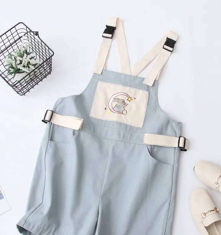 Moon Rabbit Print Shorts