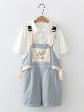 Moon Rabbit Print Shorts