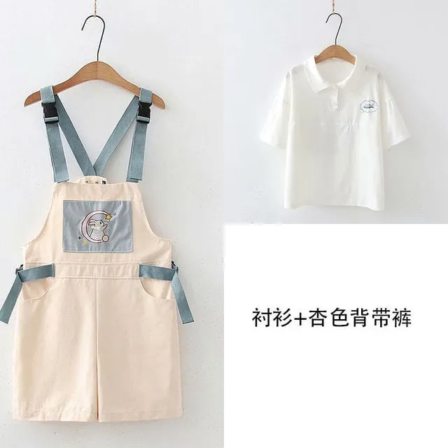 Moon Rabbit Print Shorts
