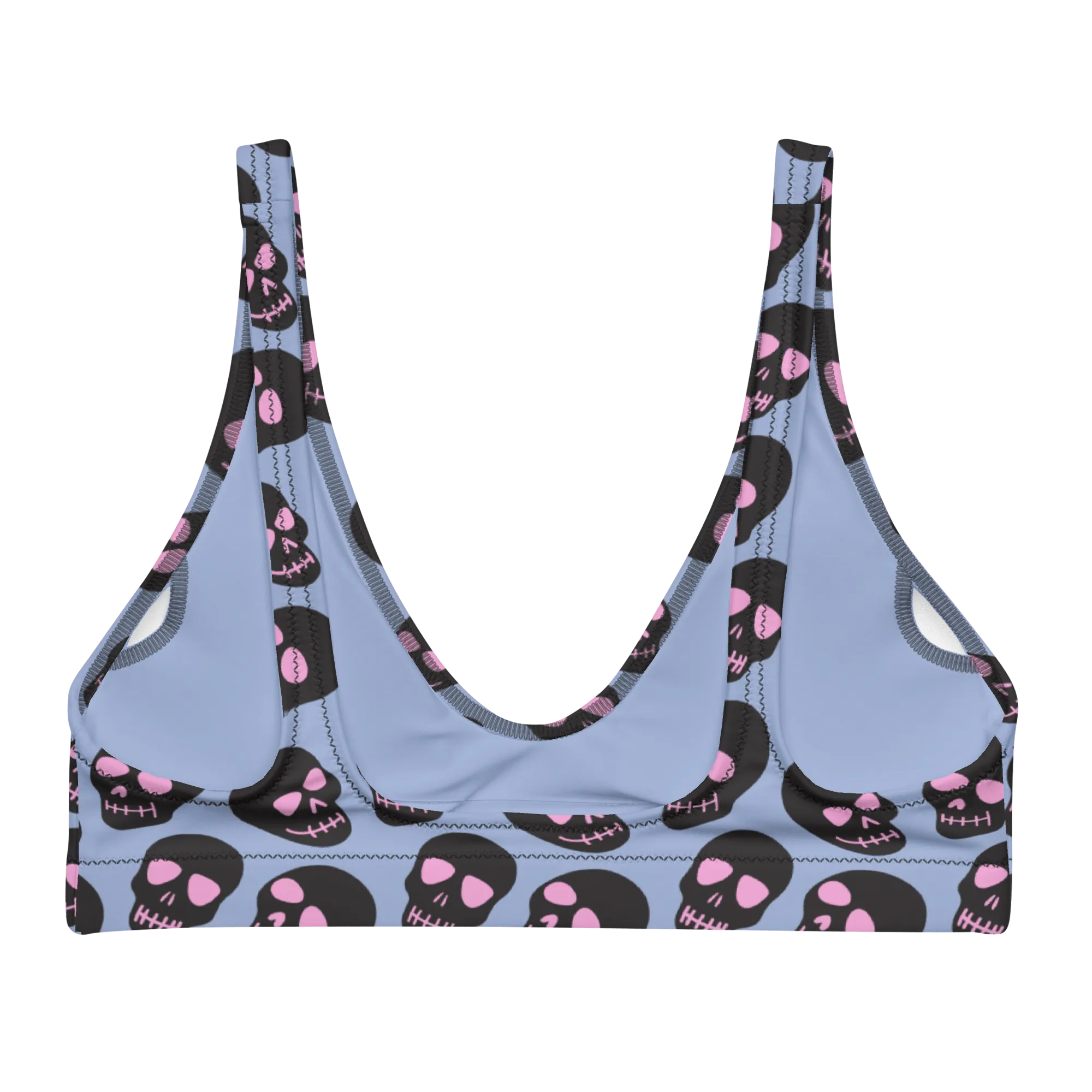 Neon Skull Sport Bikini Top