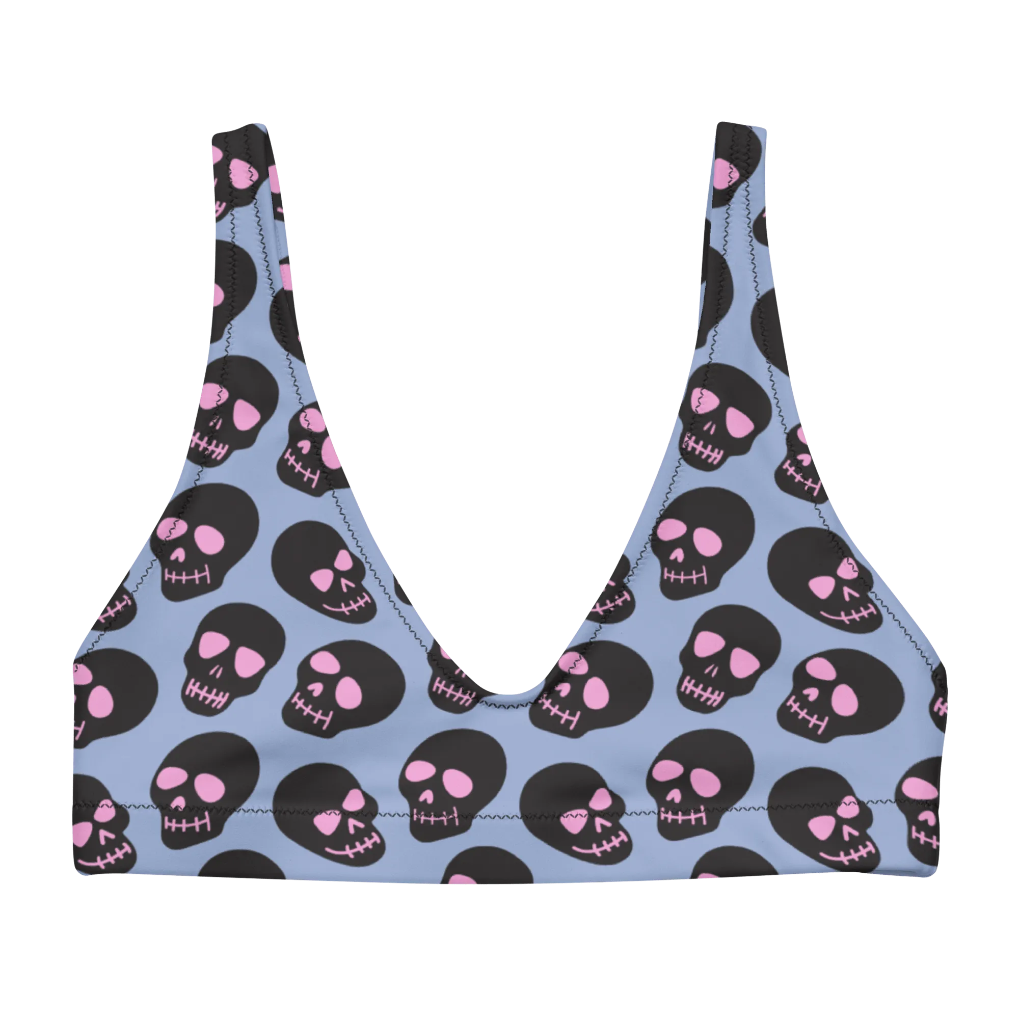Neon Skull Sport Bikini Top