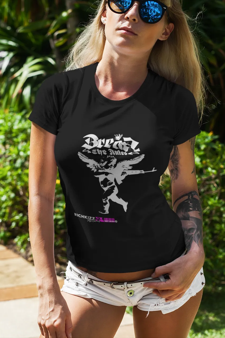 Premium Organic Shirt Women Break the Rules Richkizz Streetwear