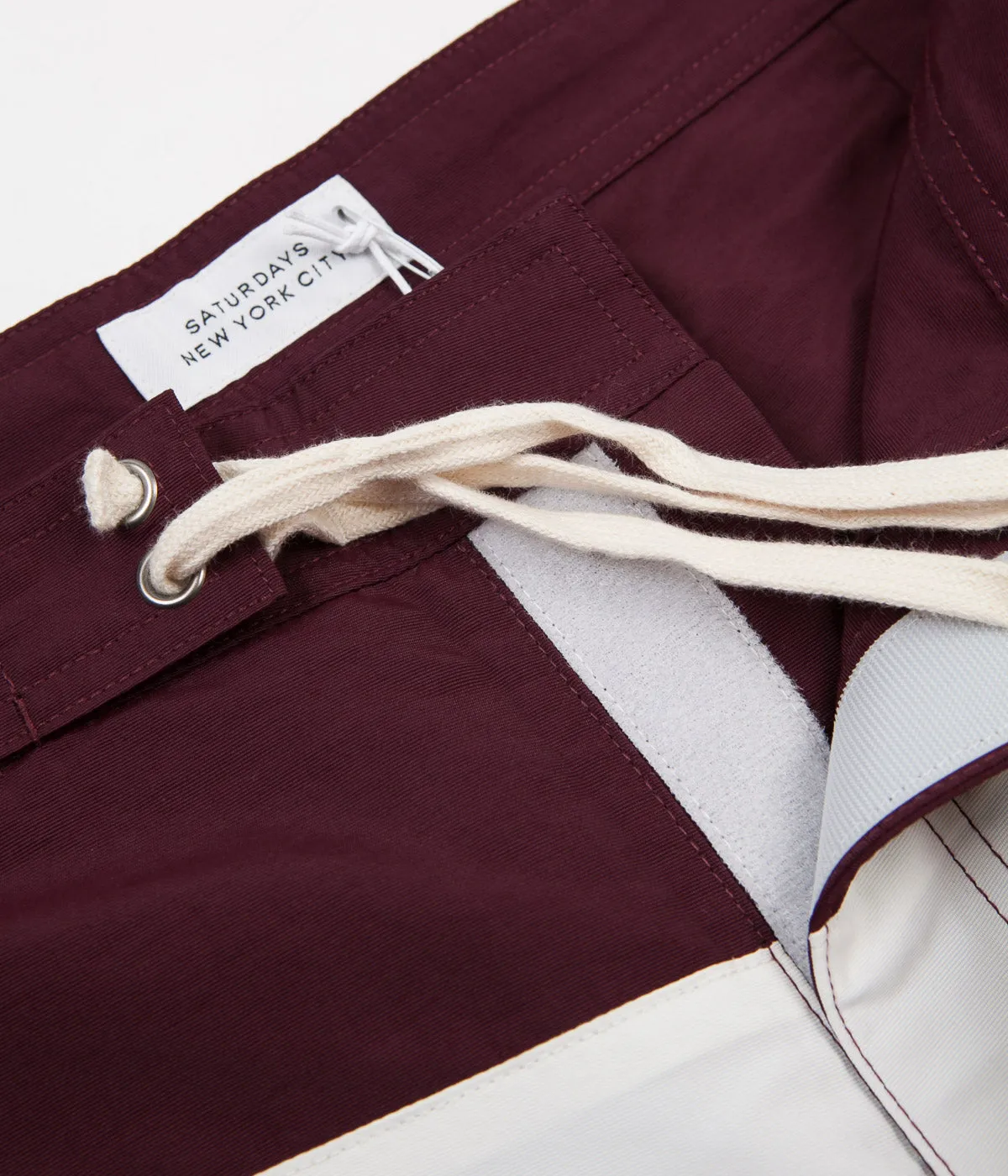 Saturdays NYC Grant Board Shorts - Dark Mauve / Ivory