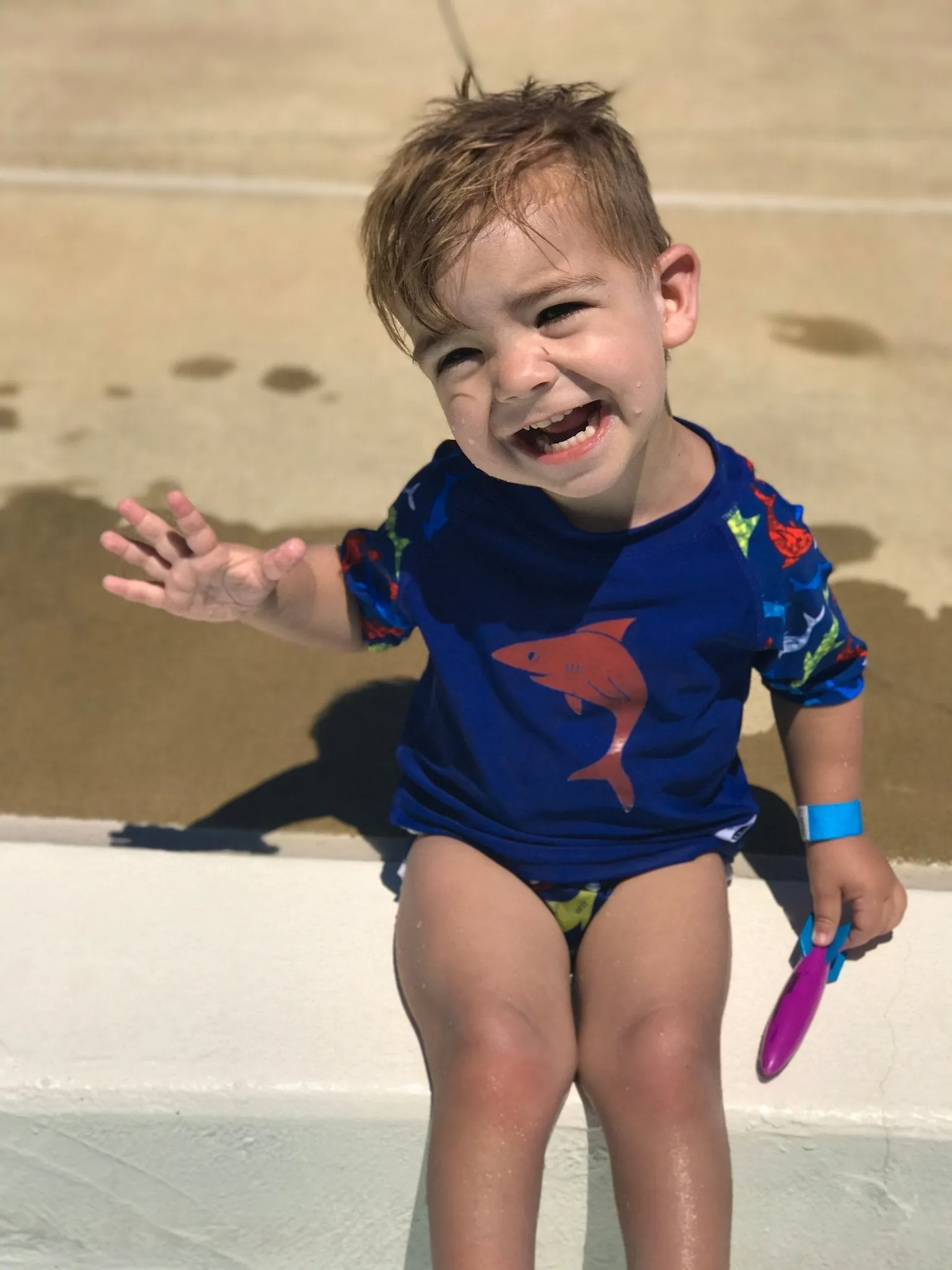 Shark Baby Rash Guard, Sun Protective Swim Shirt (Sizes 6M–5T)
