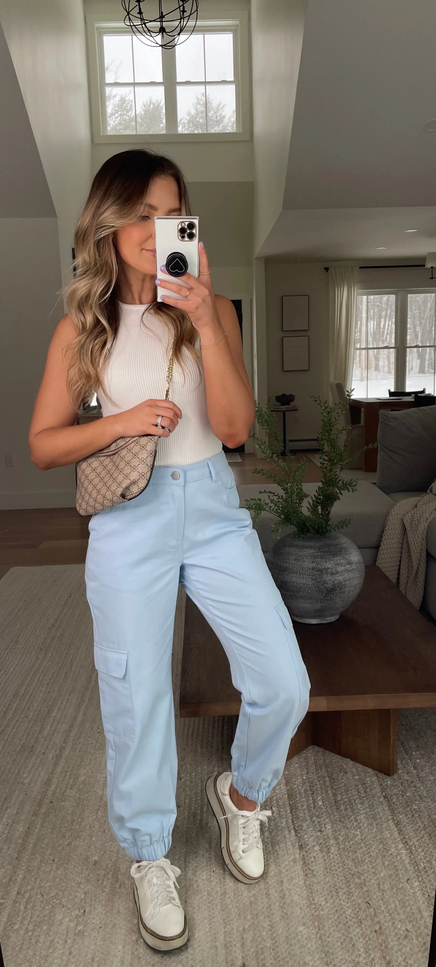 Sky Blue Cargo Jogger