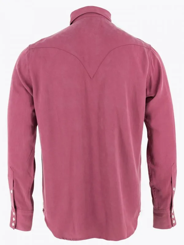 Sneum, Sawtooth Western Shirt, Burgundy