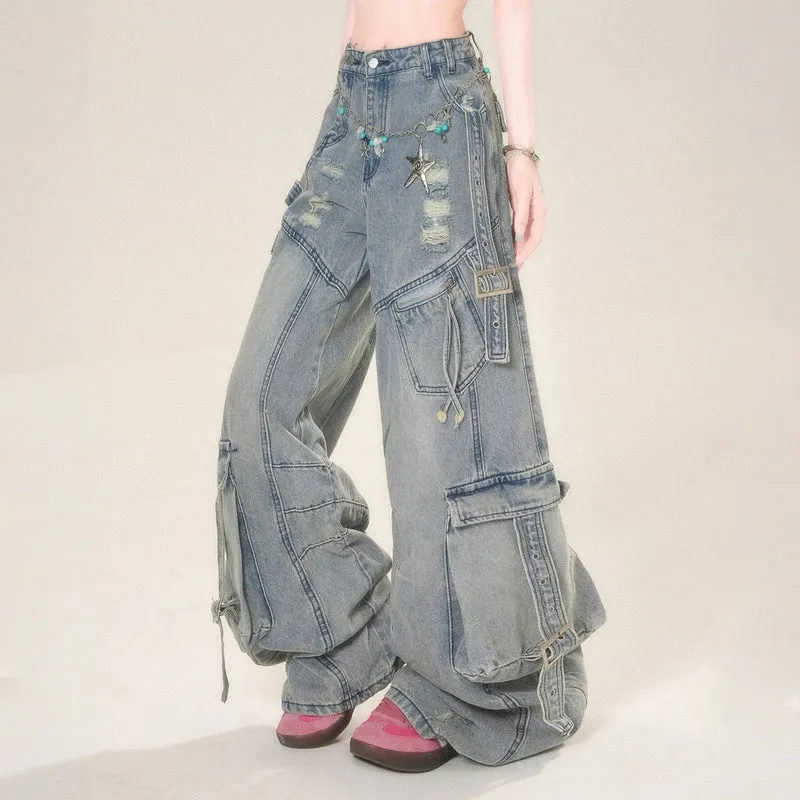 Summer American High Street Ripped Jeans