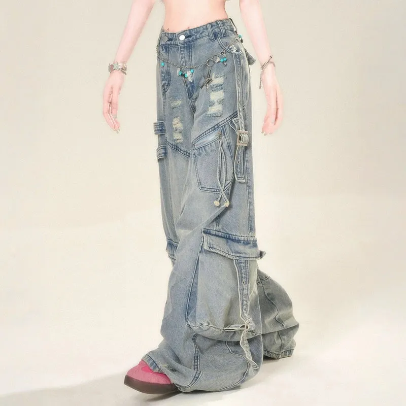 Summer American High Street Ripped Jeans