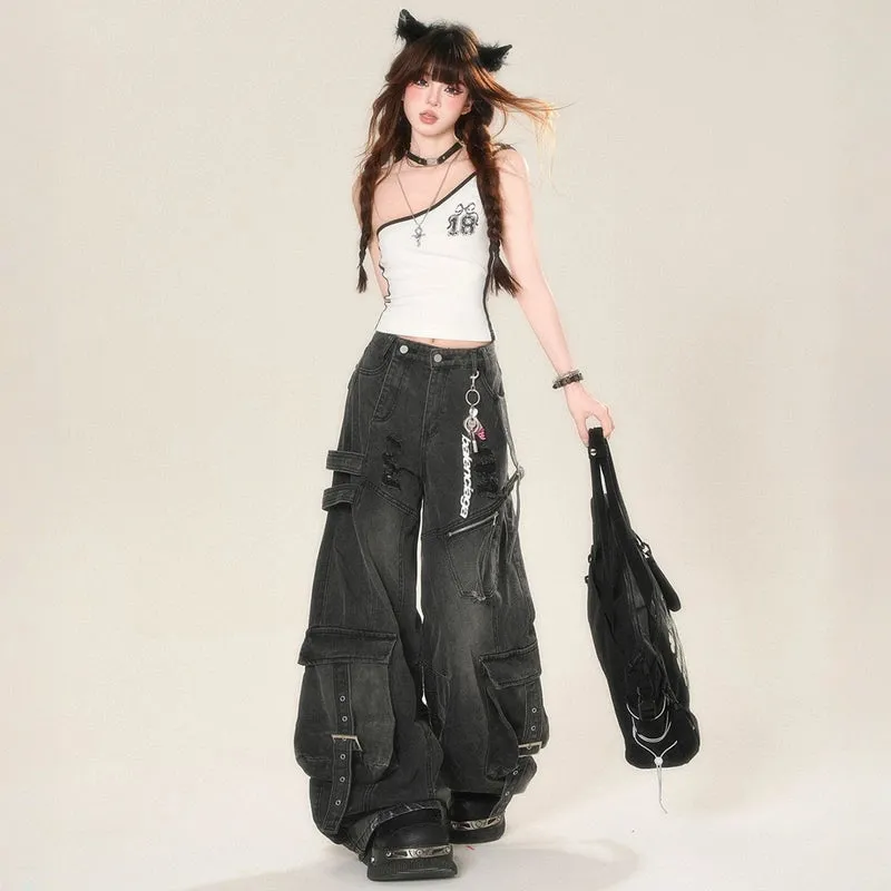 Summer American High Street Ripped Jeans