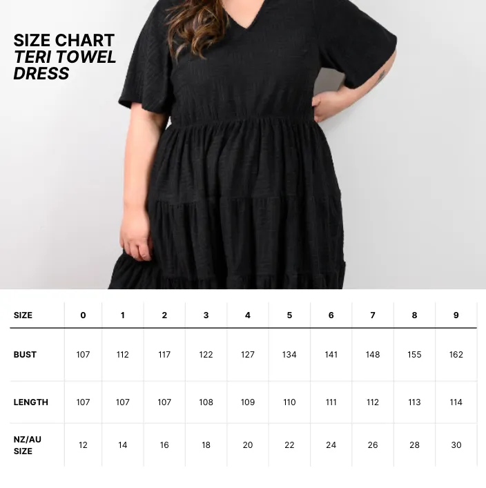 Teri Towel Dress - Black