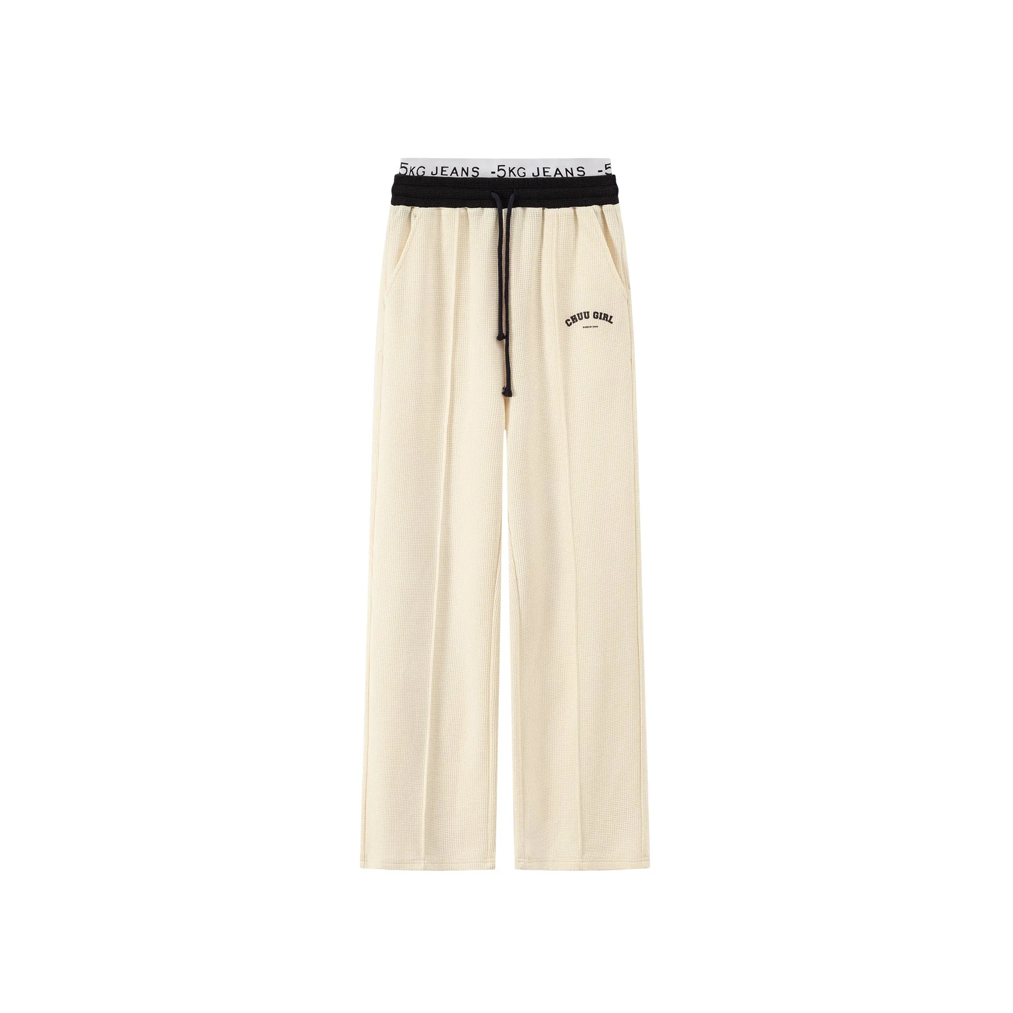 Wide-Leg Simple Jogger Pants