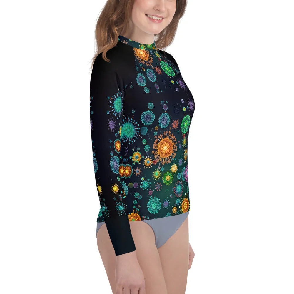 Youth Rash Guard Virus Rain